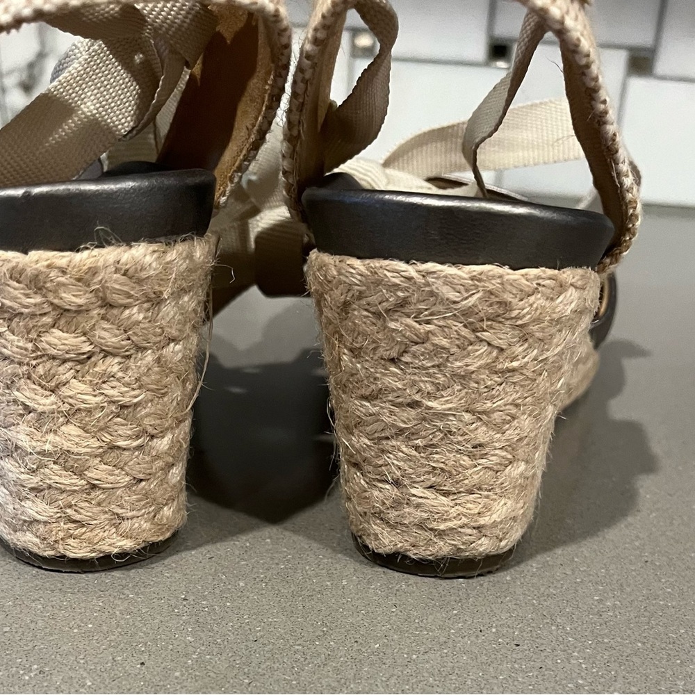 Vionic Maris Wedge Espadrille Silver Pewter Metallic Sz:7 - Picture 8 of 8